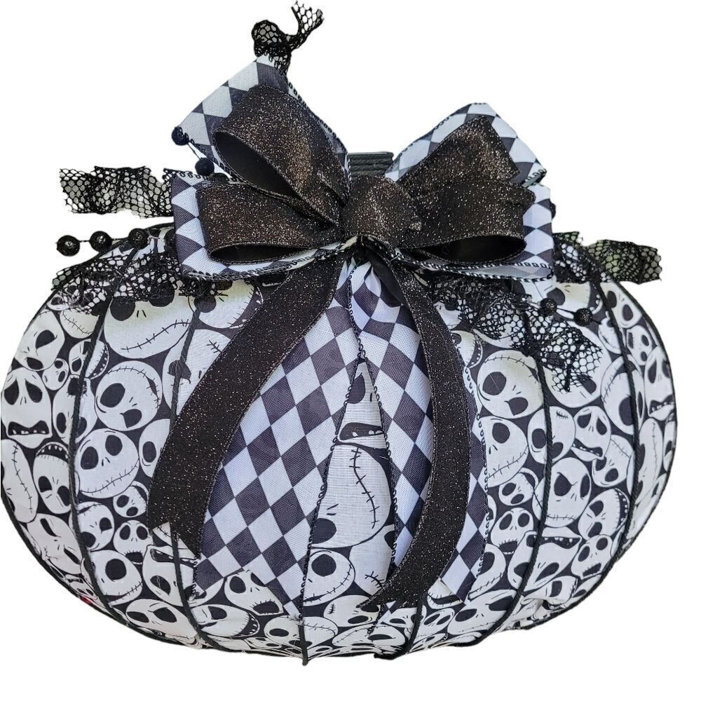 Jack Skellington pumpkin halloween wreath